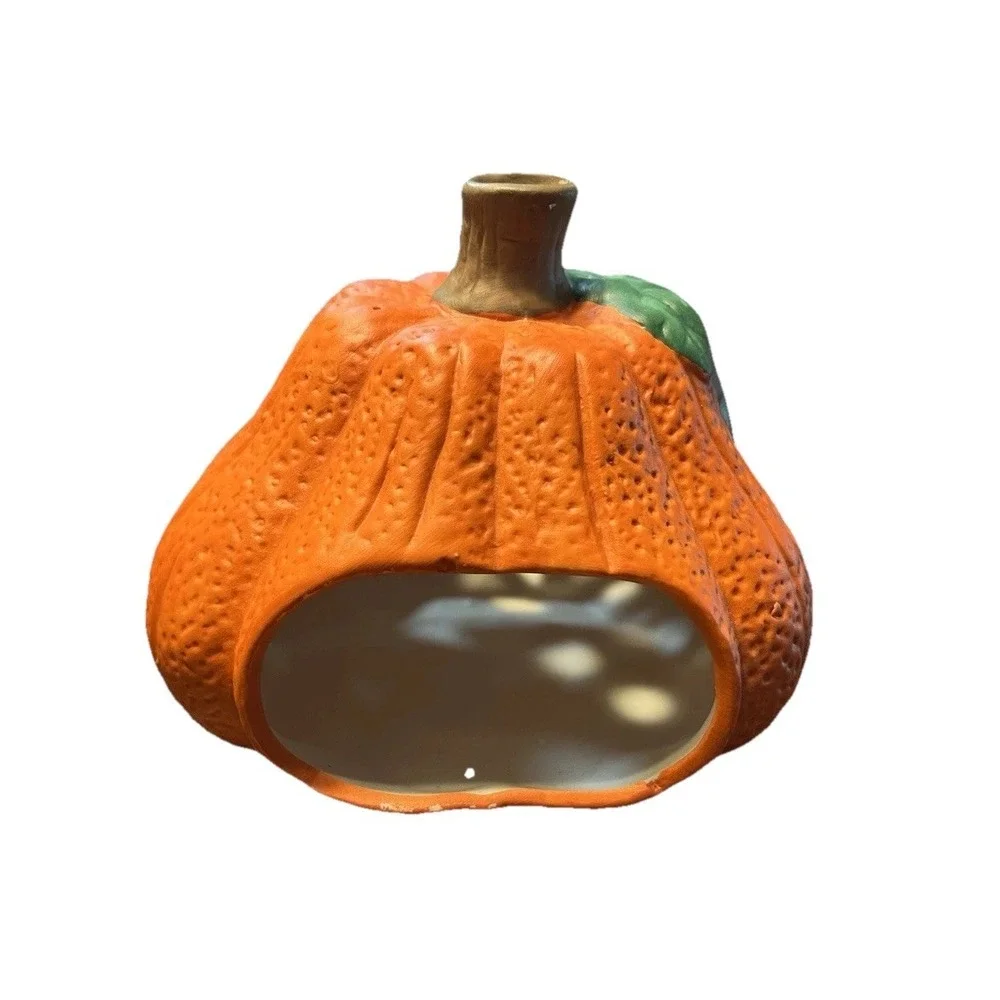 Vintage K-Mart Halloween Pumpkin Jack-O'-Lantern Votive Candle Holder